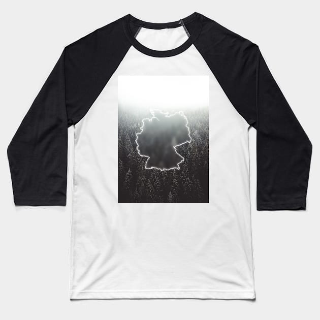 Germany Country Map | Luminous Landscapes Baseball T-Shirt by Visitify